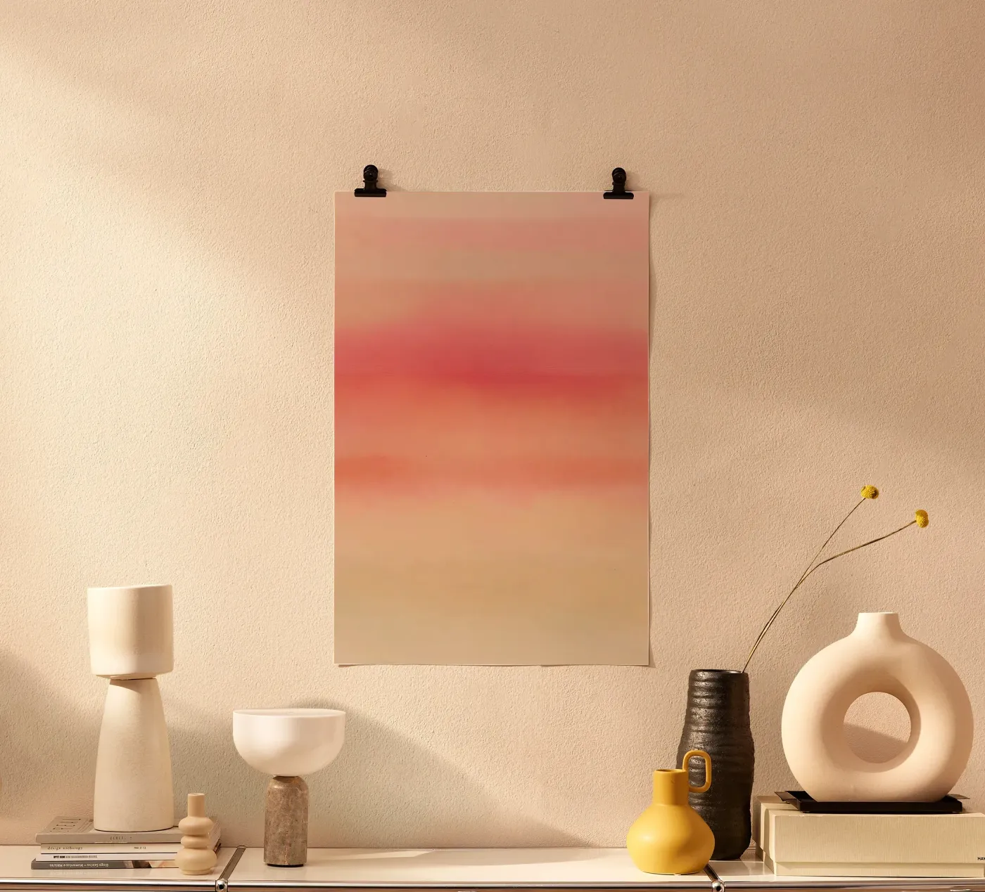 Soft Pastel Sunset Gradient poster da Colormenta