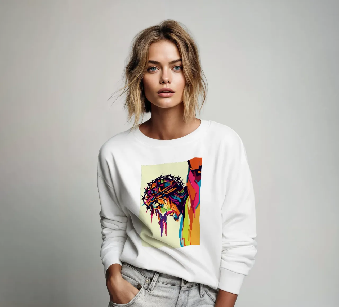 Jesus On The Cross WPAP felpa da YUDHISGRAFIS