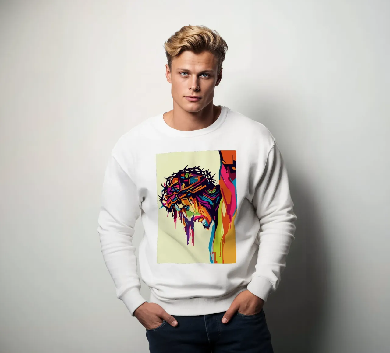 Jesus On The Cross WPAP felpa da YUDHISGRAFIS