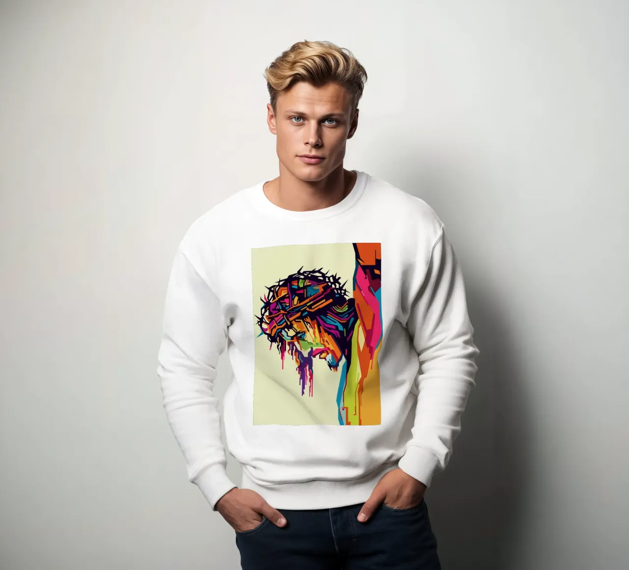 Jesus On The Cross WPAP felpa da YUDHISGRAFIS