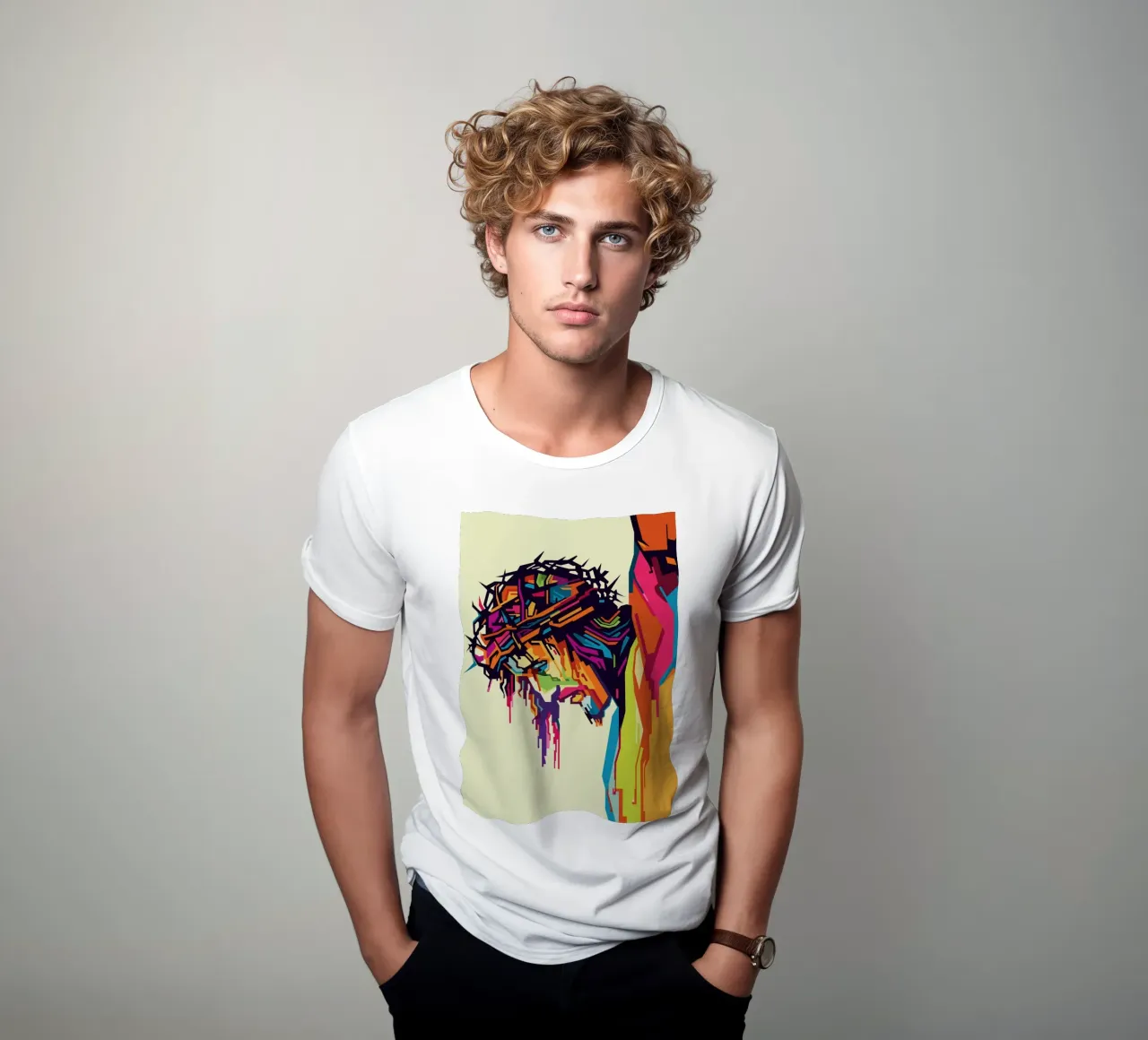 Jesus On The Cross WPAP t-shirt da YUDHISGRAFIS