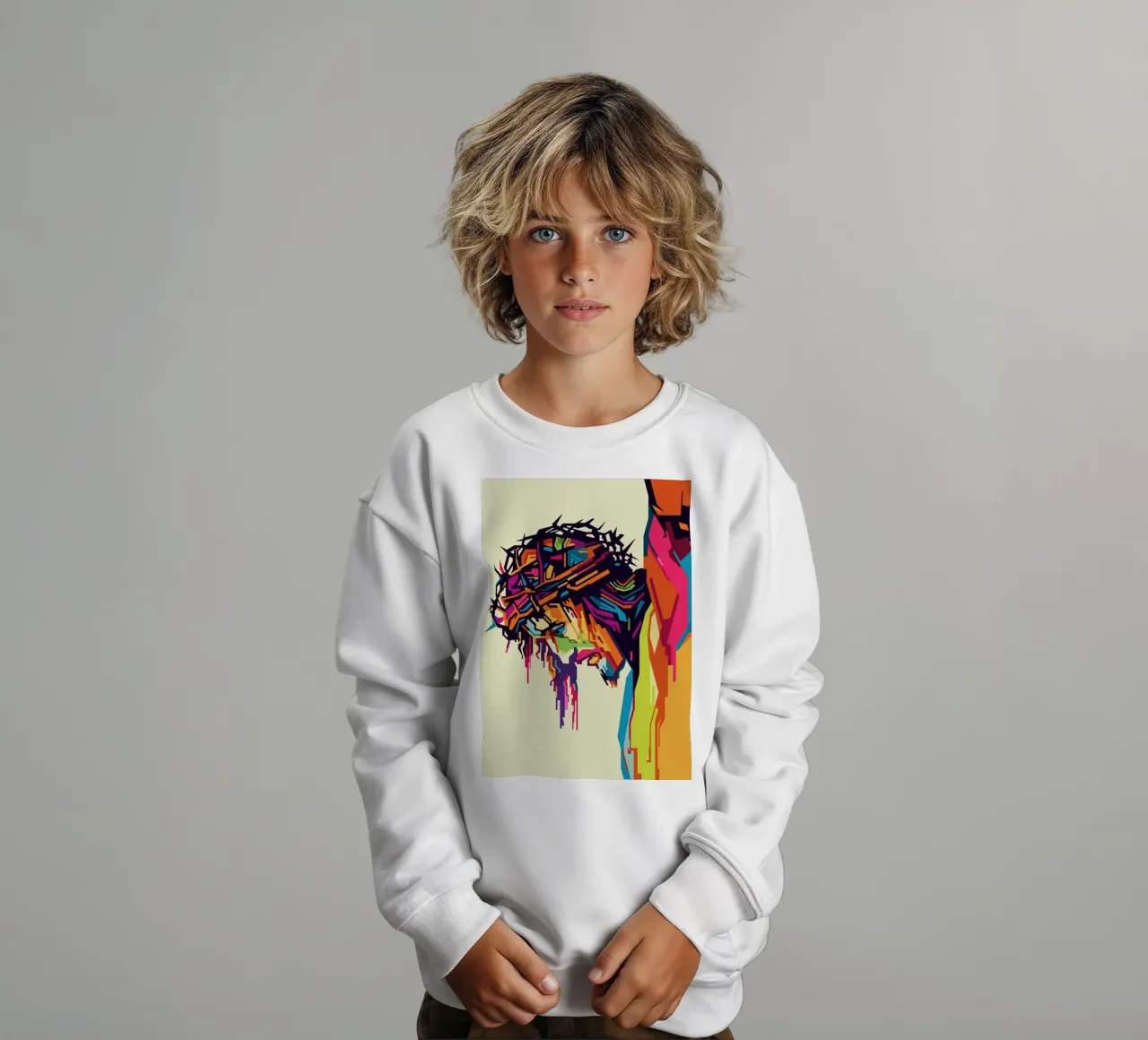 Jesus On The Cross WPAP felpa bambino da YUDHISGRAFIS