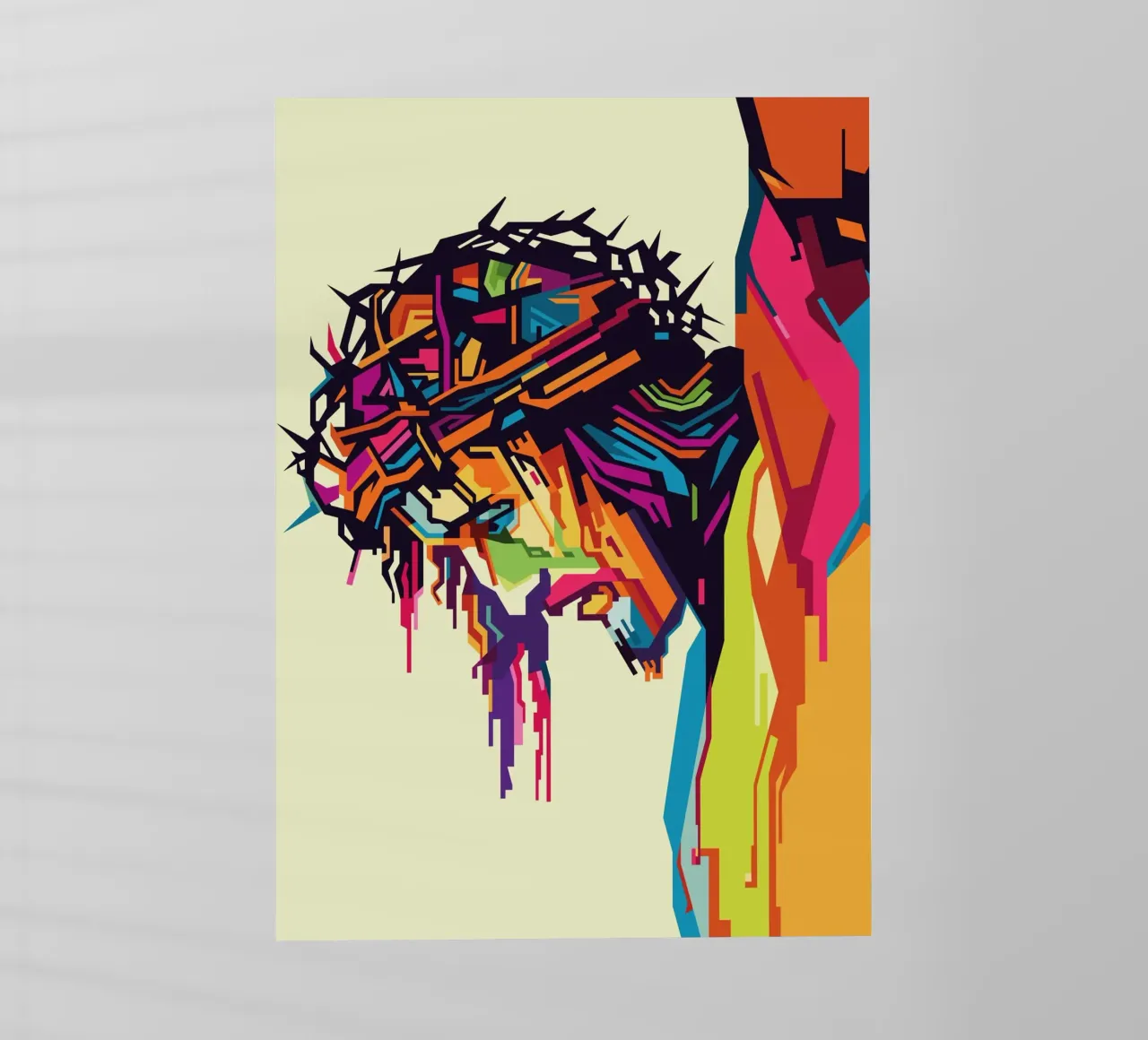 Jesus On The Cross WPAP pellicola backlit da YUDHISGRAFIS