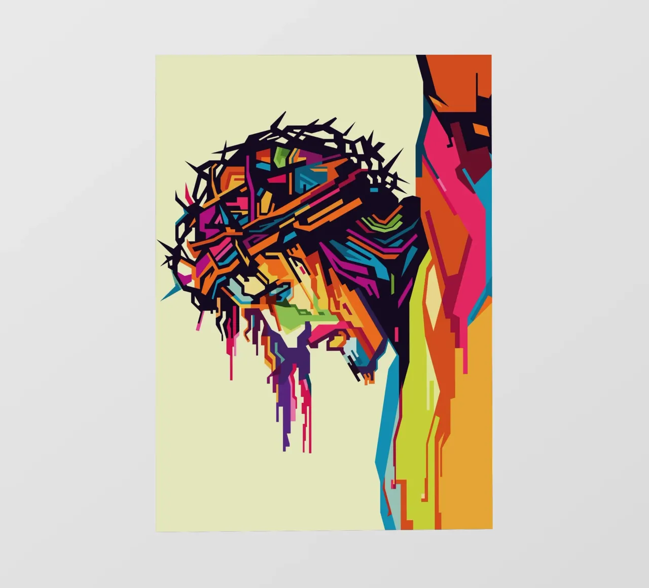 Jesus On The Cross WPAP pellicola backlit da YUDHISGRAFIS