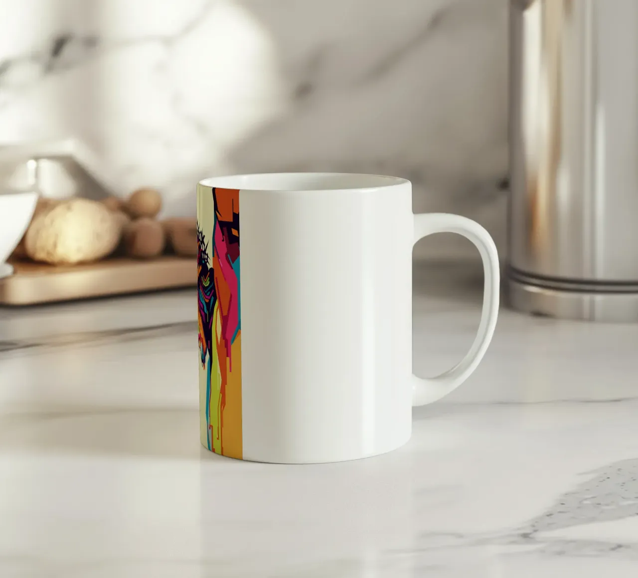 Jesus On The Cross WPAP tazza in ceramica da YUDHISGRAFIS