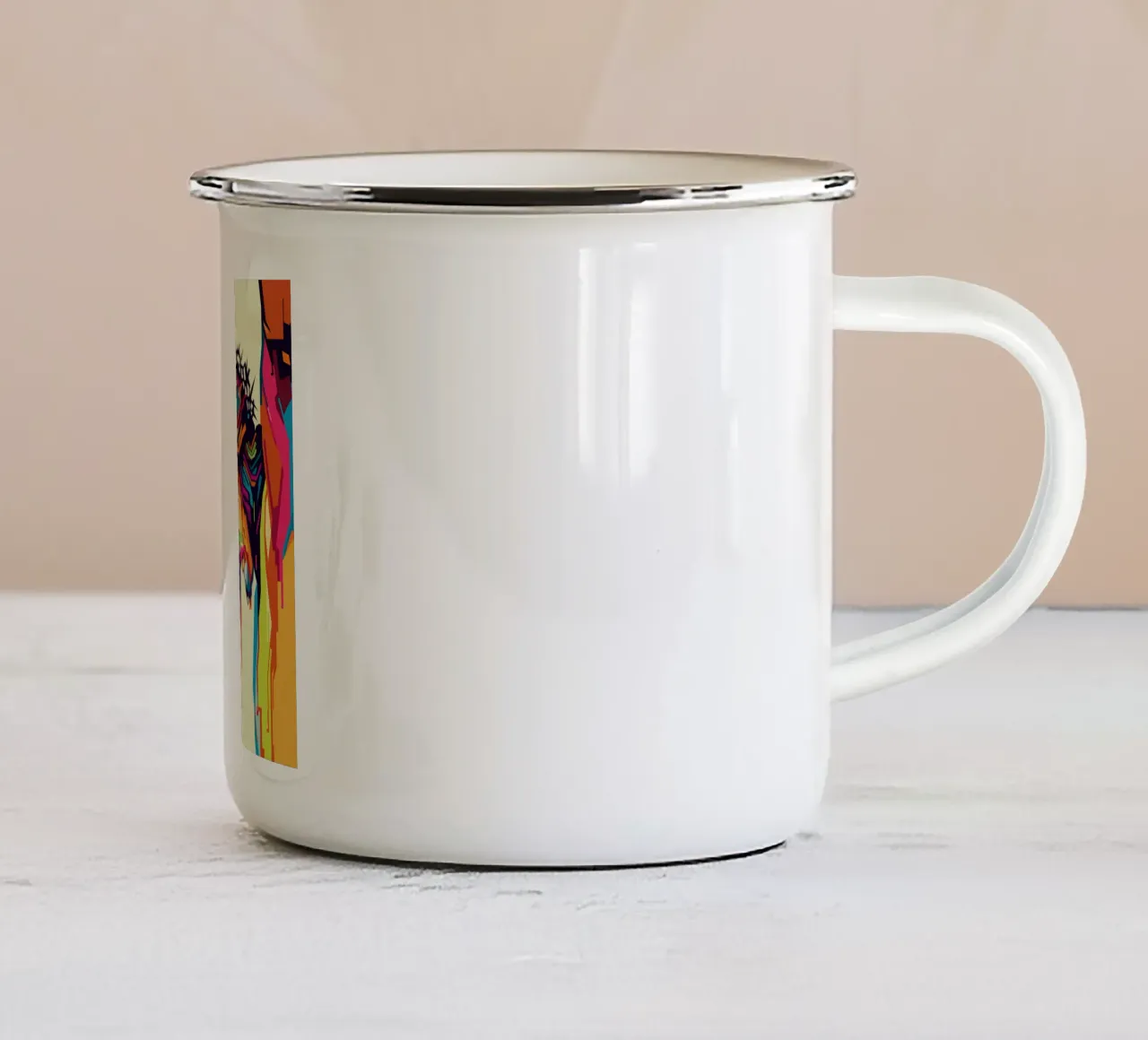 Jesus On The Cross WPAP tazza in smalto da YUDHISGRAFIS