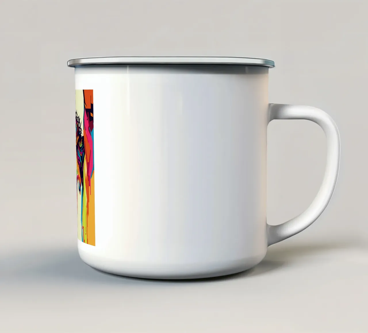 Jesus On The Cross WPAP tazza in smalto da YUDHISGRAFIS