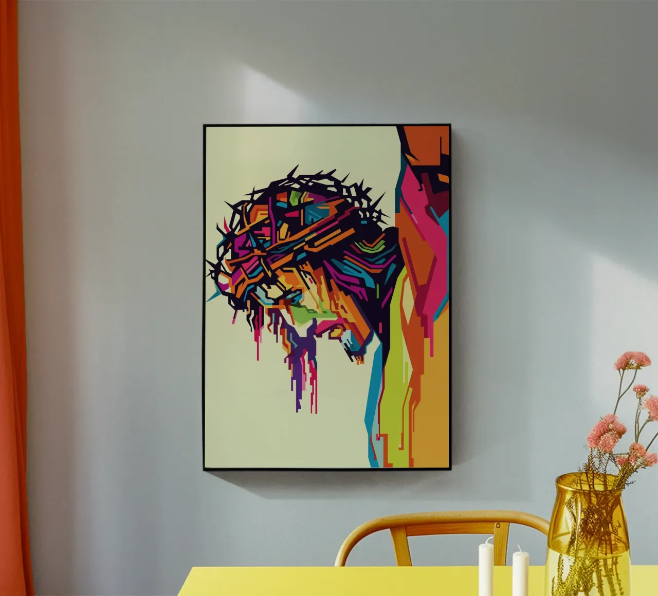 Jesus On The Cross WPAP plexiglass da YUDHISGRAFIS