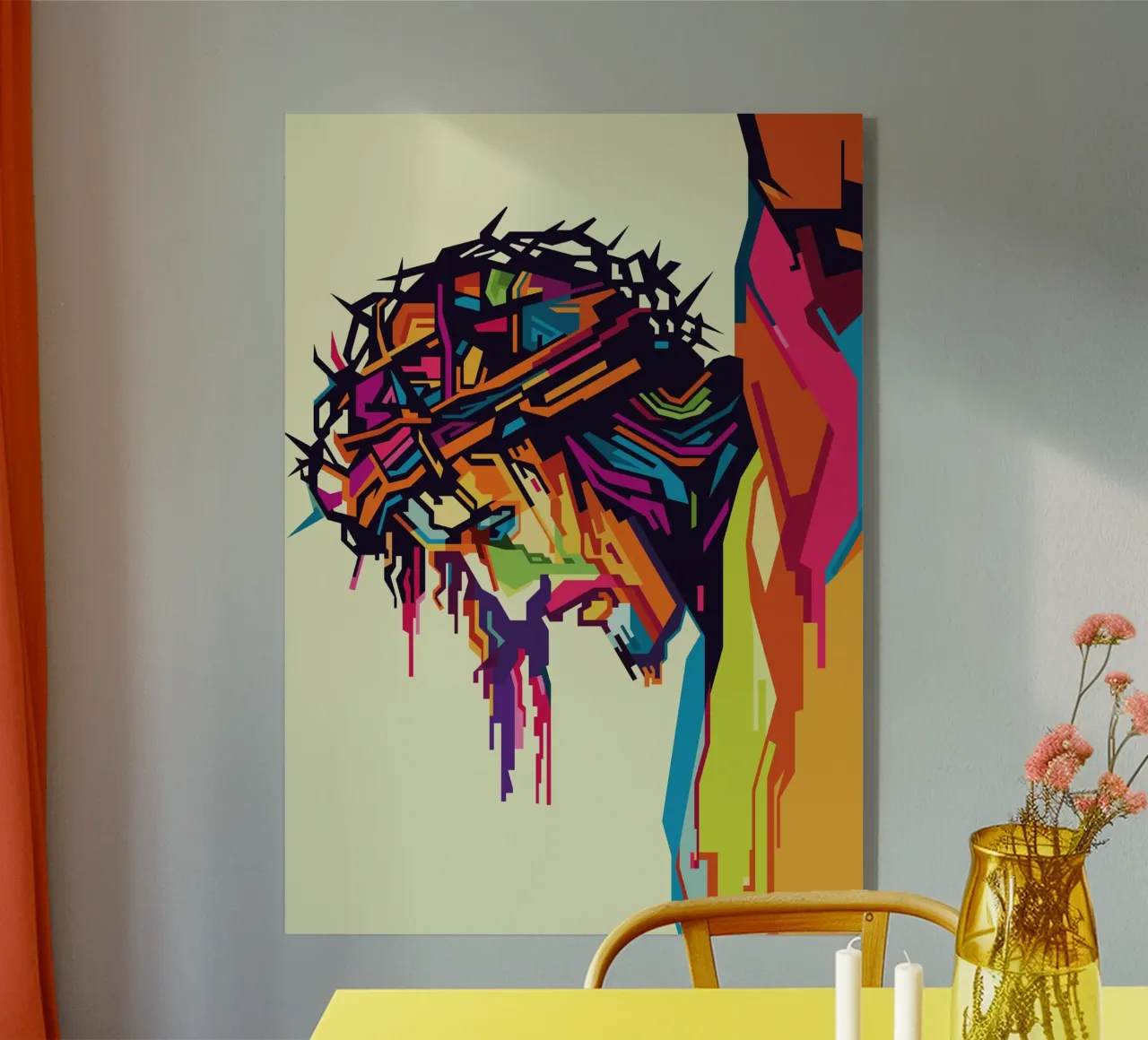 Jesus On The Cross WPAP plexiglass da YUDHISGRAFIS