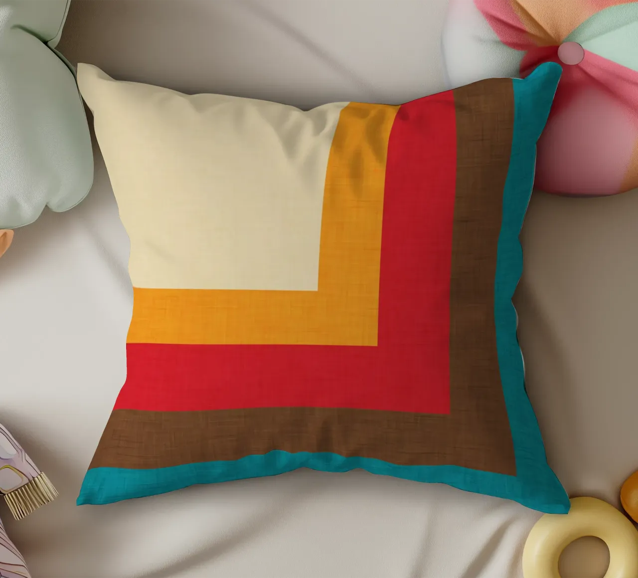 Abstract Mod Cube Beige cuscino da susanacosta