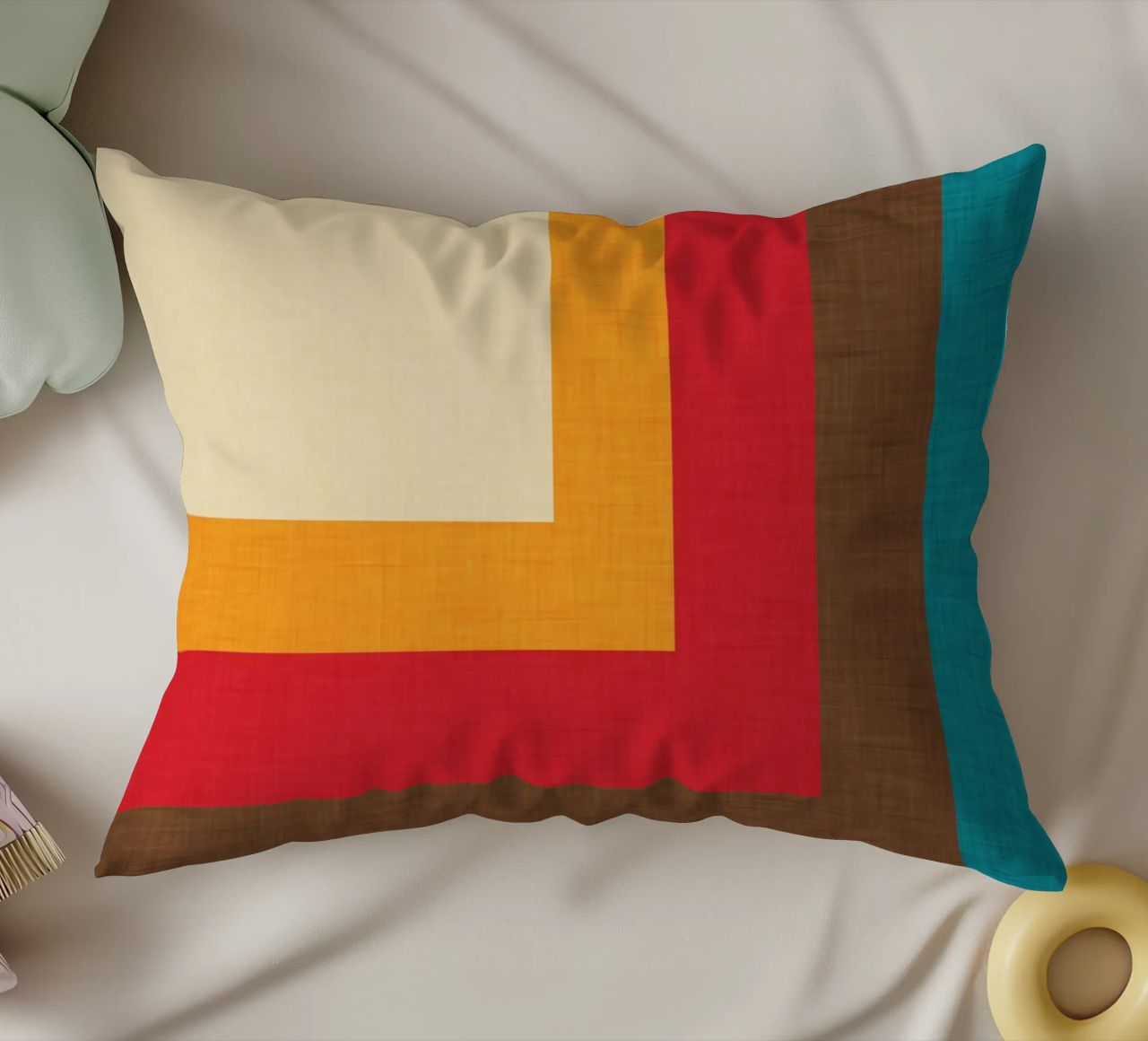 Abstract Mod Cube Beige cuscino da susanacosta
