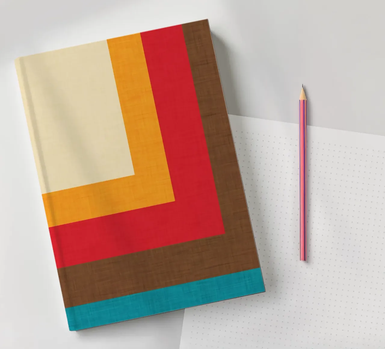 Abstract Mod Cube Beige notebook by susanacosta