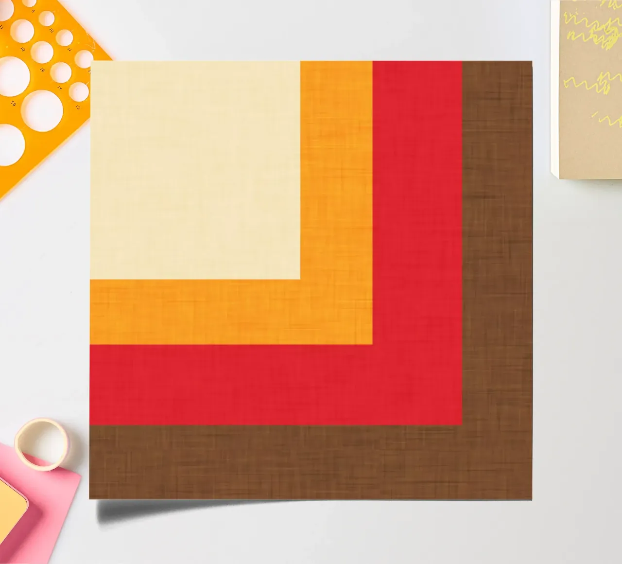 Abstract Mod Cube Beige foglio adesivo da susanacosta