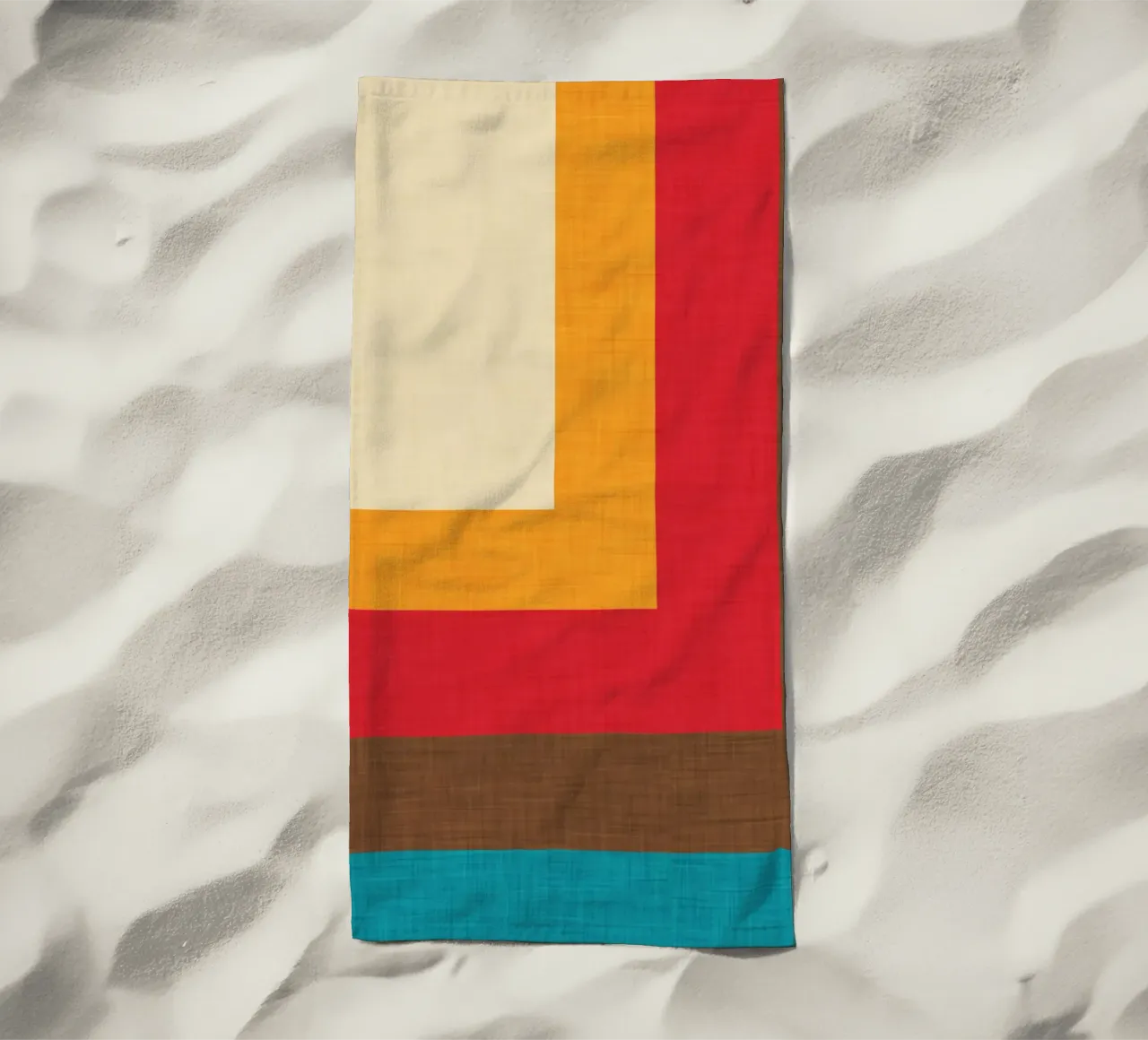 Abstract Mod Cube Beige Strandtuch von susanacosta