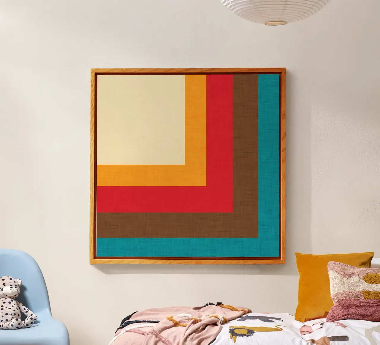 Abstract Mod Cube Beige Acryl-Glas von susanacosta