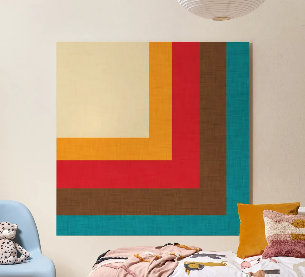 Abstract Mod Cube Beige acrylic glass by susanacosta