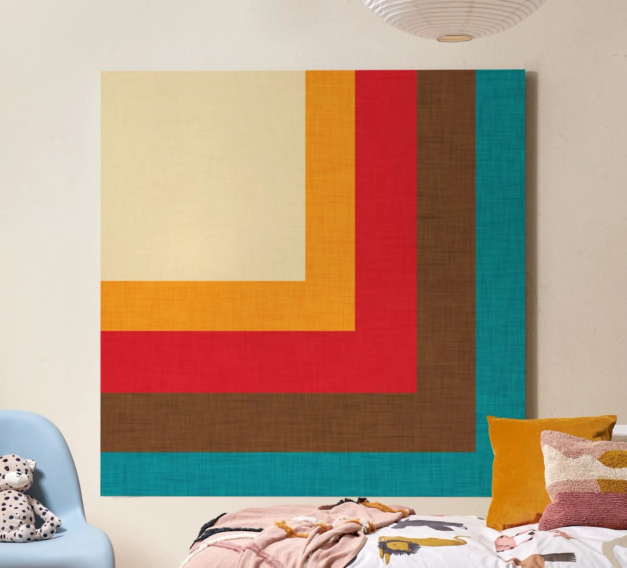 Abstract Mod Cube Beige tela da susanacosta