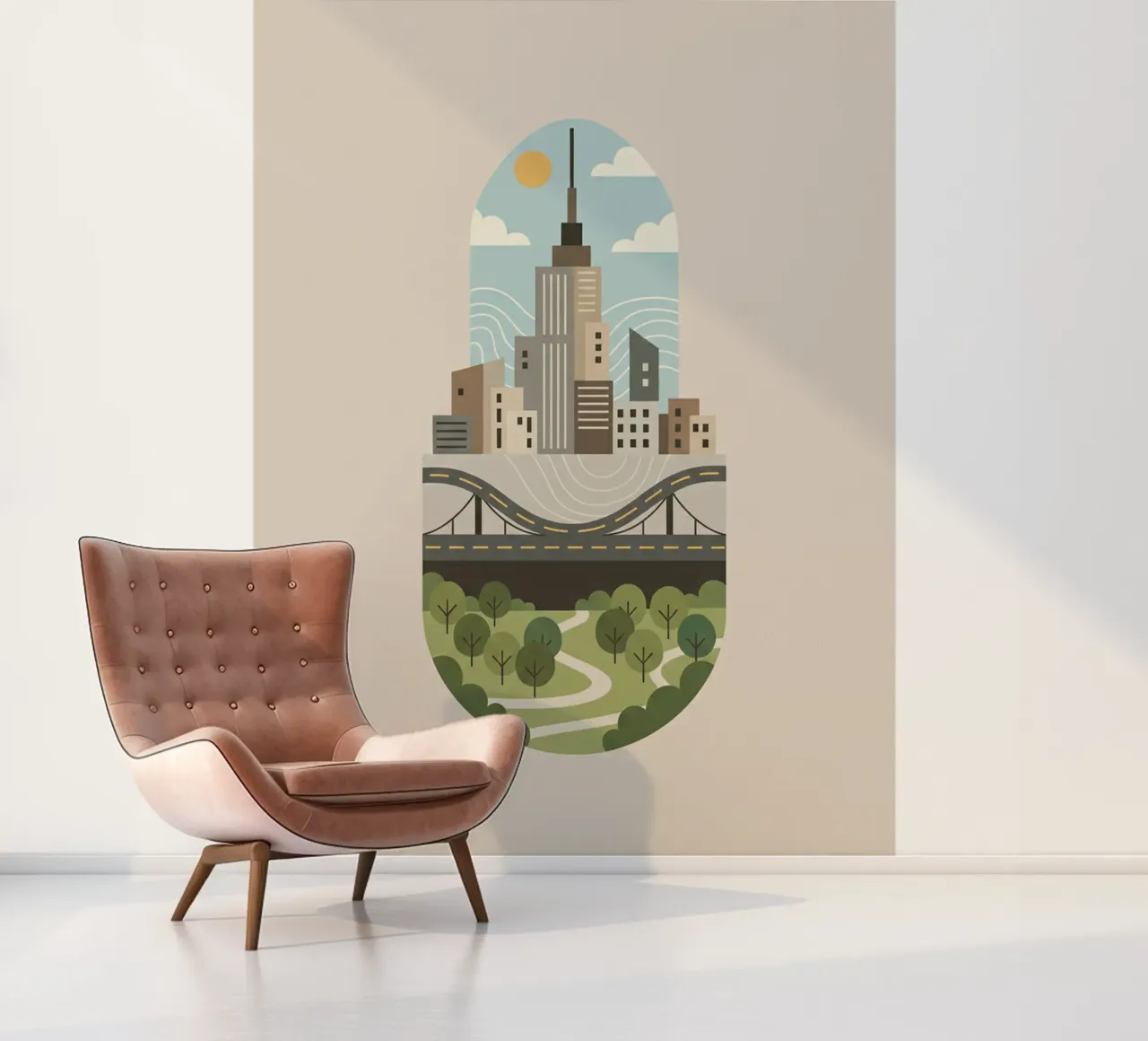 Stadscapsule fotobehang van Wild Colors Gallery