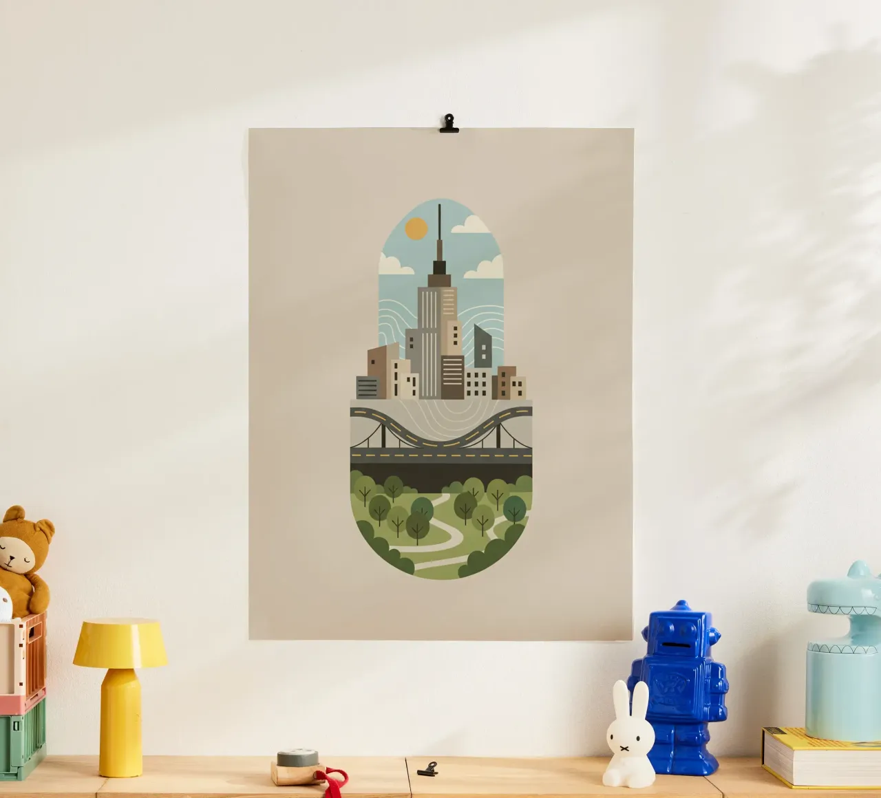 Stadscapsule poster van Wild Colors Gallery