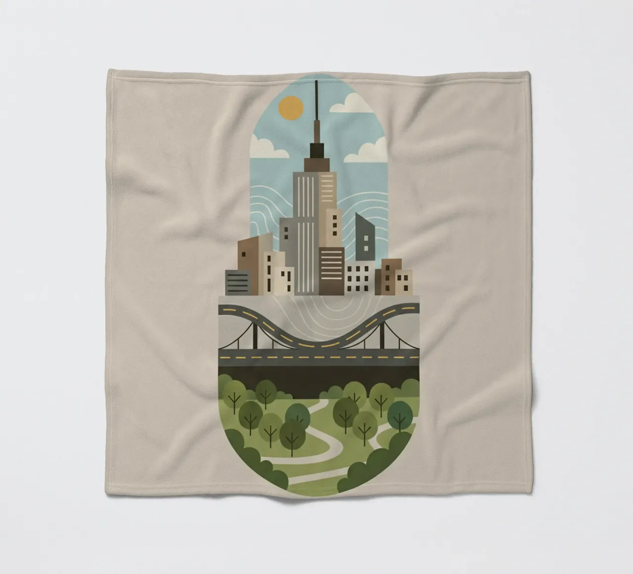 Stadscapsule fleecedeken van Wild Colors Gallery