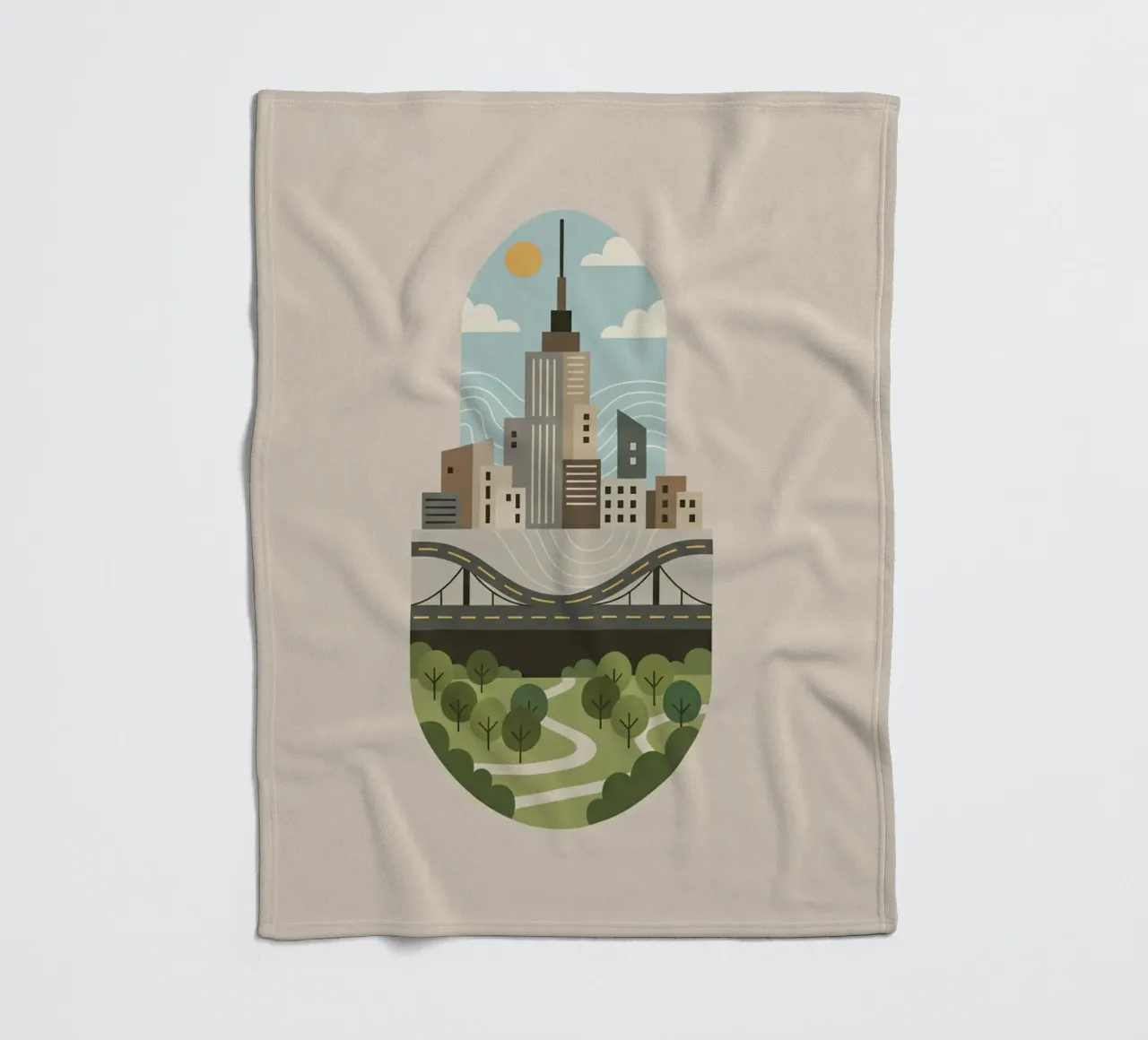 Stadscapsule fleecedeken van Wild Colors Gallery