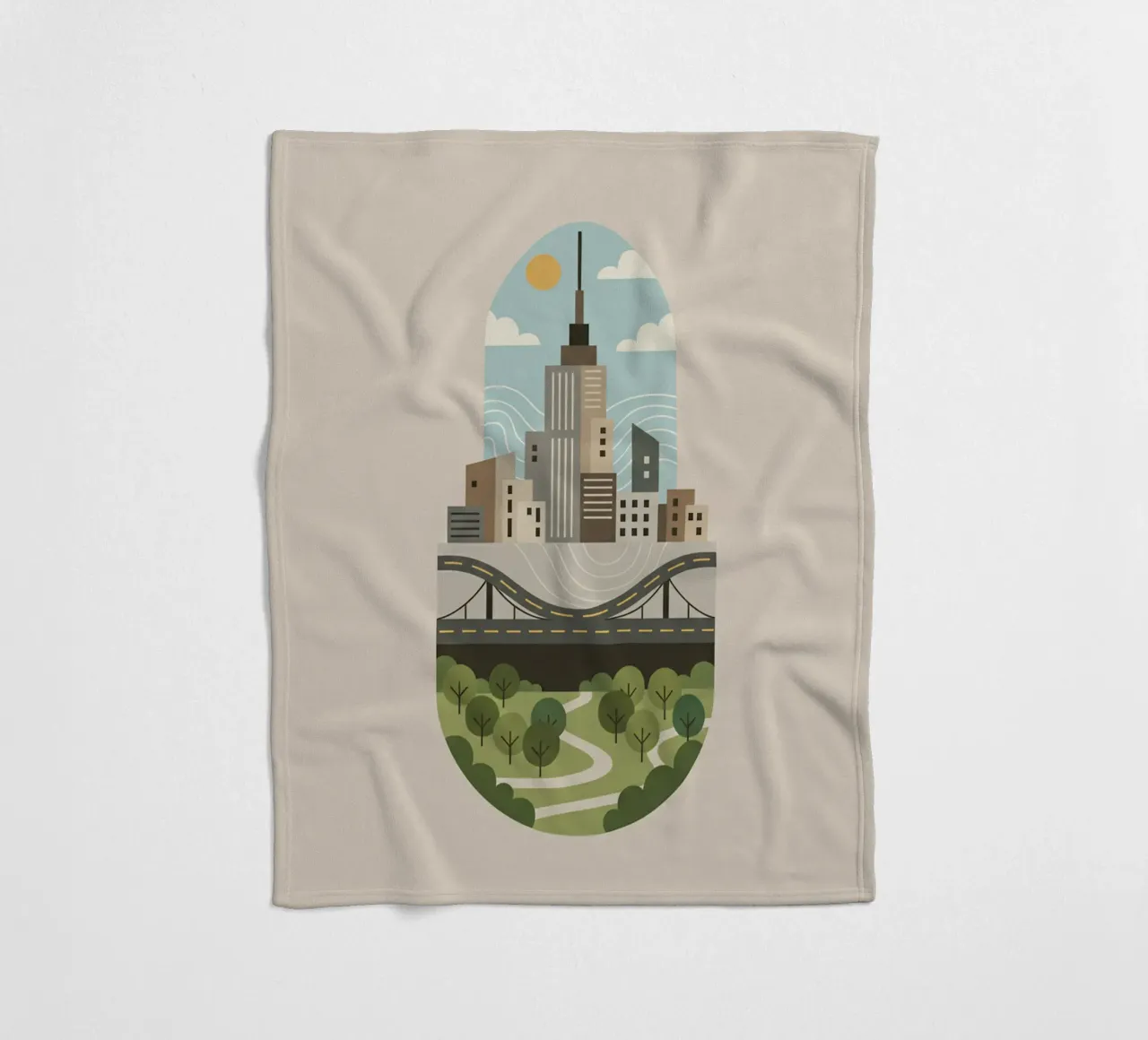 Stadscapsule fleecedeken van Wild Colors Gallery