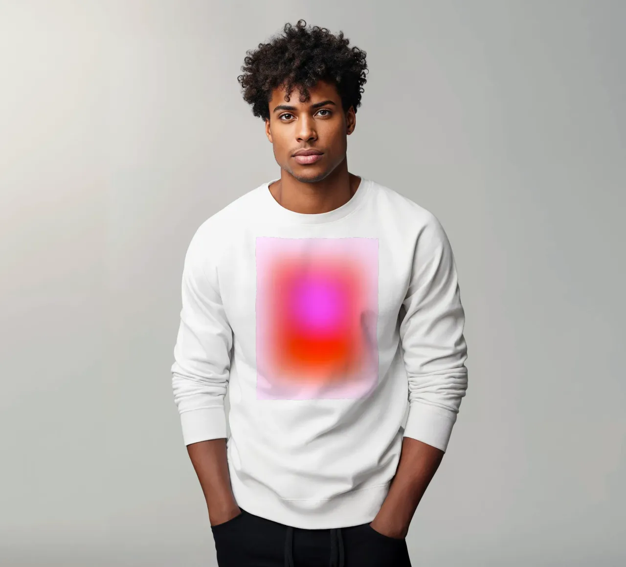 MAKE YOURSELF A PRIORITY - Zelfzorg Aura verloop kunst sweatshirt van Dominique Vari Words