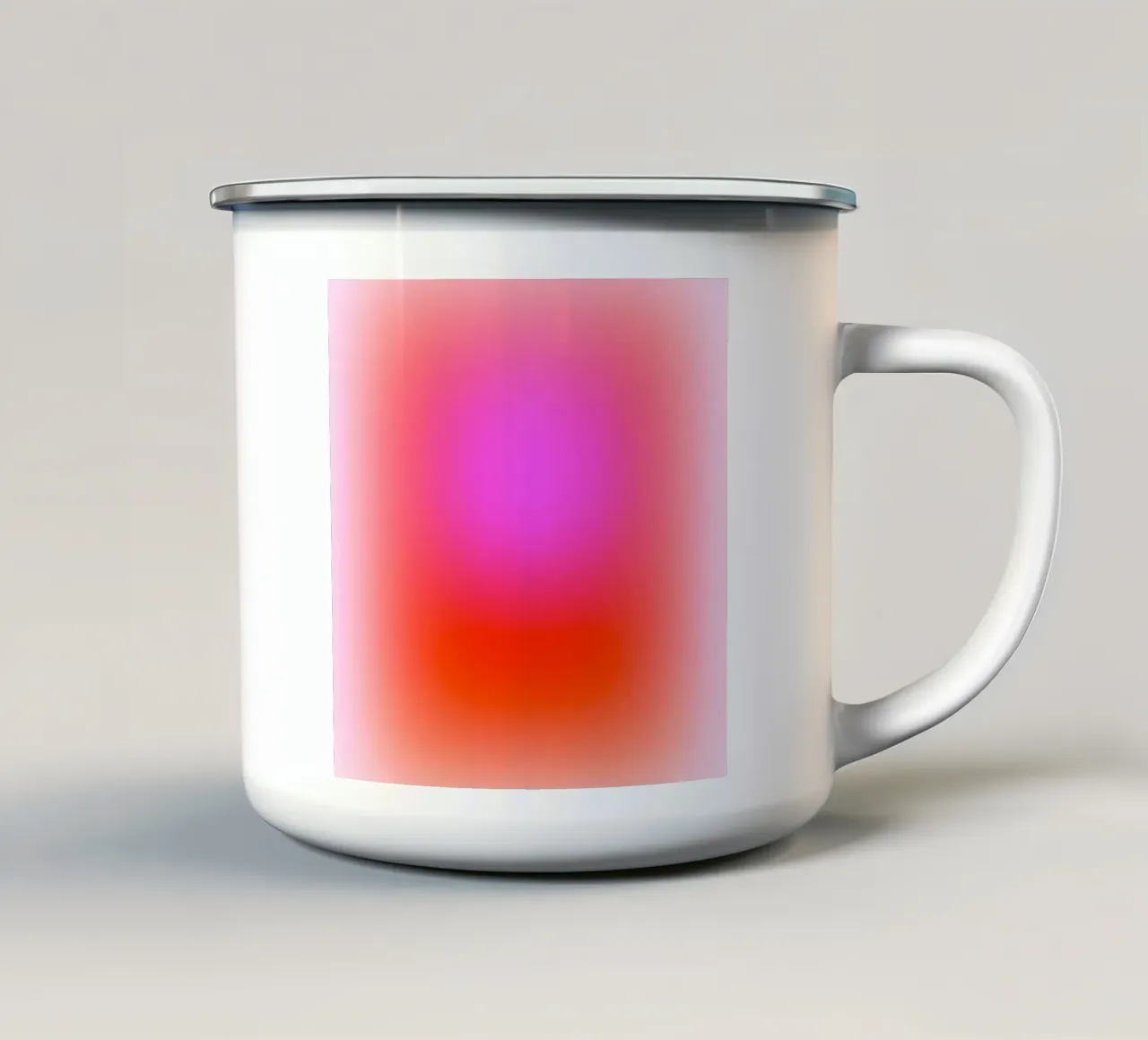 MAKE YOURSELF A PRIORITY - Selbstfürsorge Aura Gradient Art Emaille Tasse von Dominique Vari Words