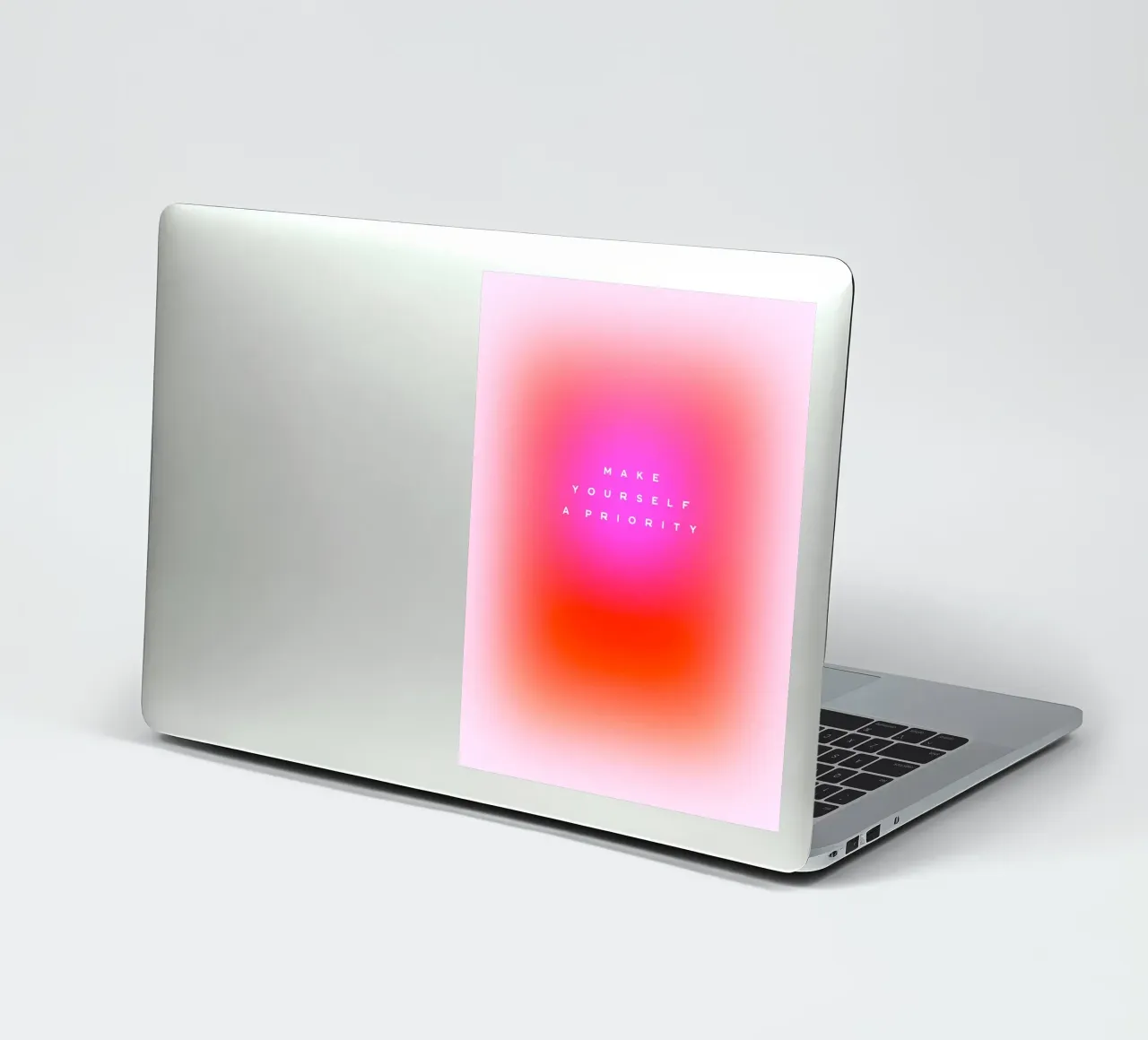 MAKE YOURSELF A PRIORITY - Zelfzorg Aura verloop kunst sticker van Dominique Vari Words