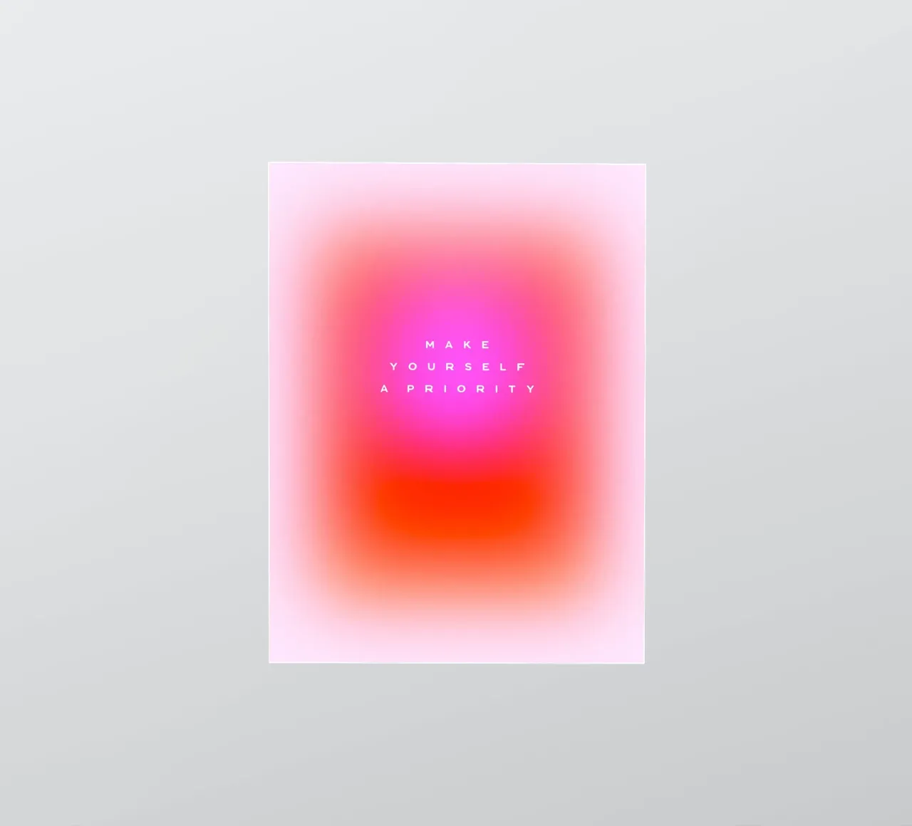 MAKE YOURSELF A PRIORITY - Zelfzorg Aura verloop kunst sticker van Dominique Vari Words