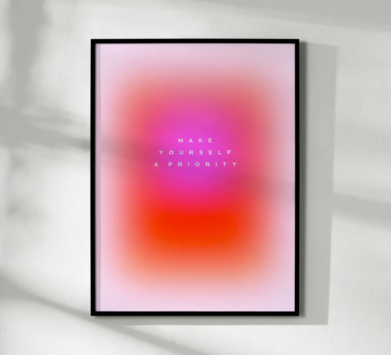 MAKE YOURSELF A PRIORITY - Zelfzorg Aura verloop kunst hahnemühle van Dominique Vari Words