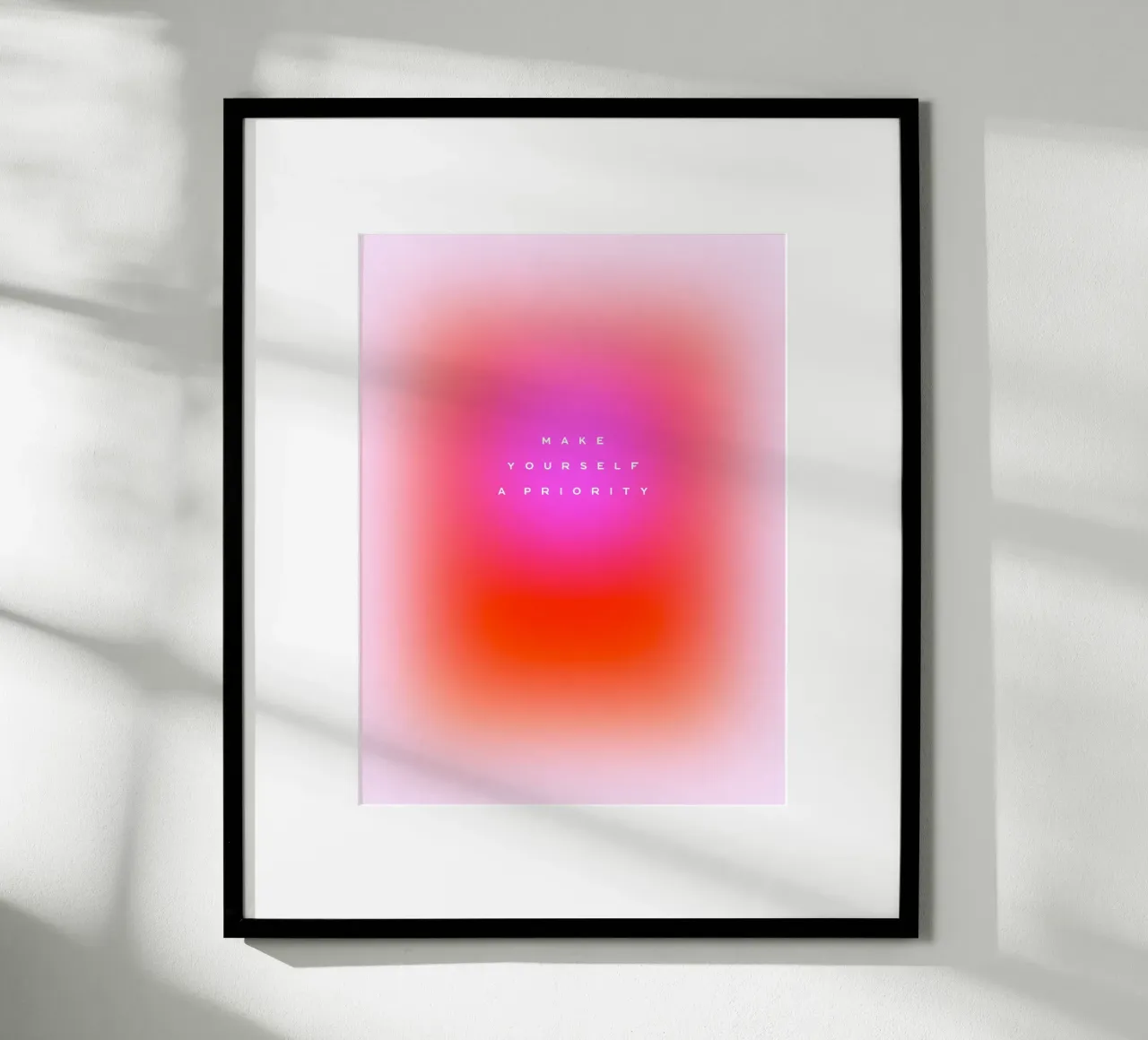 MAKE YOURSELF A PRIORITY - Zelfzorg Aura verloop kunst hahnemühle van Dominique Vari Words