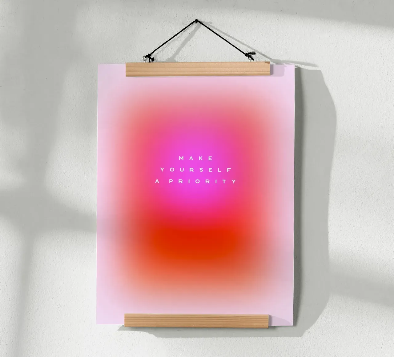 MAKE YOURSELF A PRIORITY - Zelfzorg Aura verloop kunst hahnemühle van Dominique Vari Words