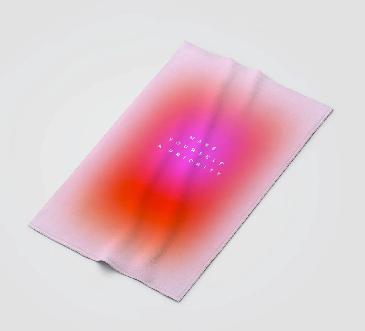 MAKE YOURSELF A PRIORITY - Selbstfürsorge Aura Gradient Art Fleecedecke von Dominique Vari Words