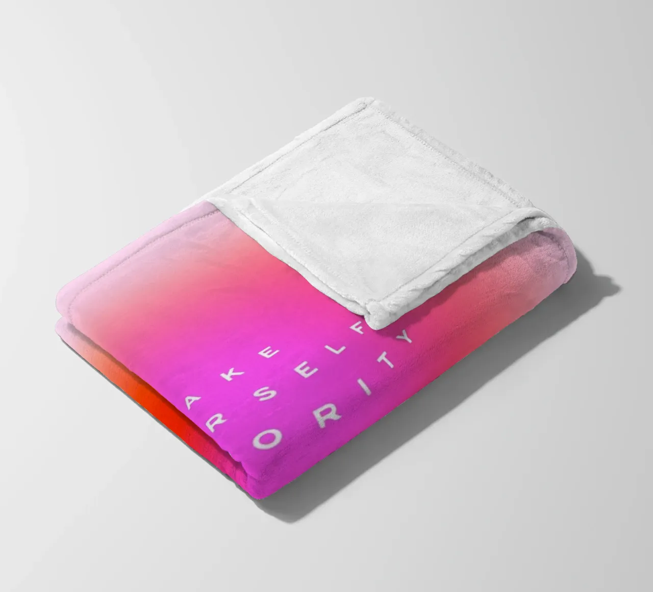 MAKE YOURSELF A PRIORITY - Zelfzorg Aura verloop kunst fleecedeken van Dominique Vari Words