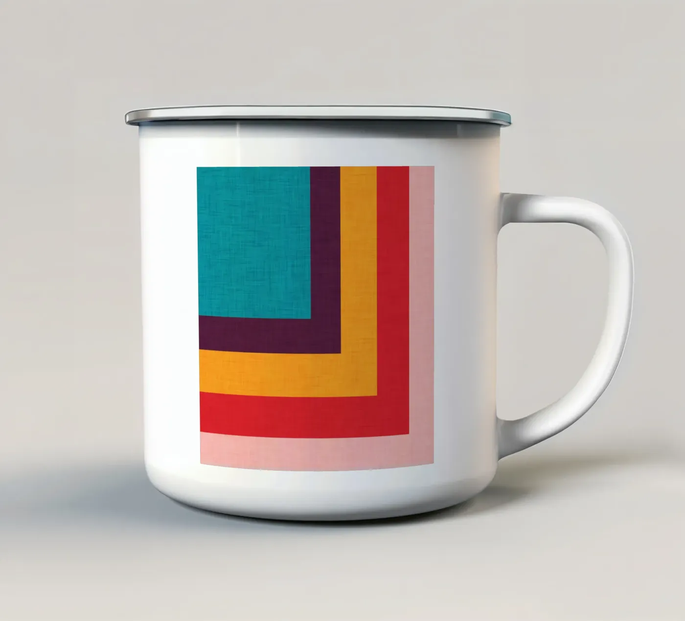 Abstract Mod Cube enamel mug by susanacosta