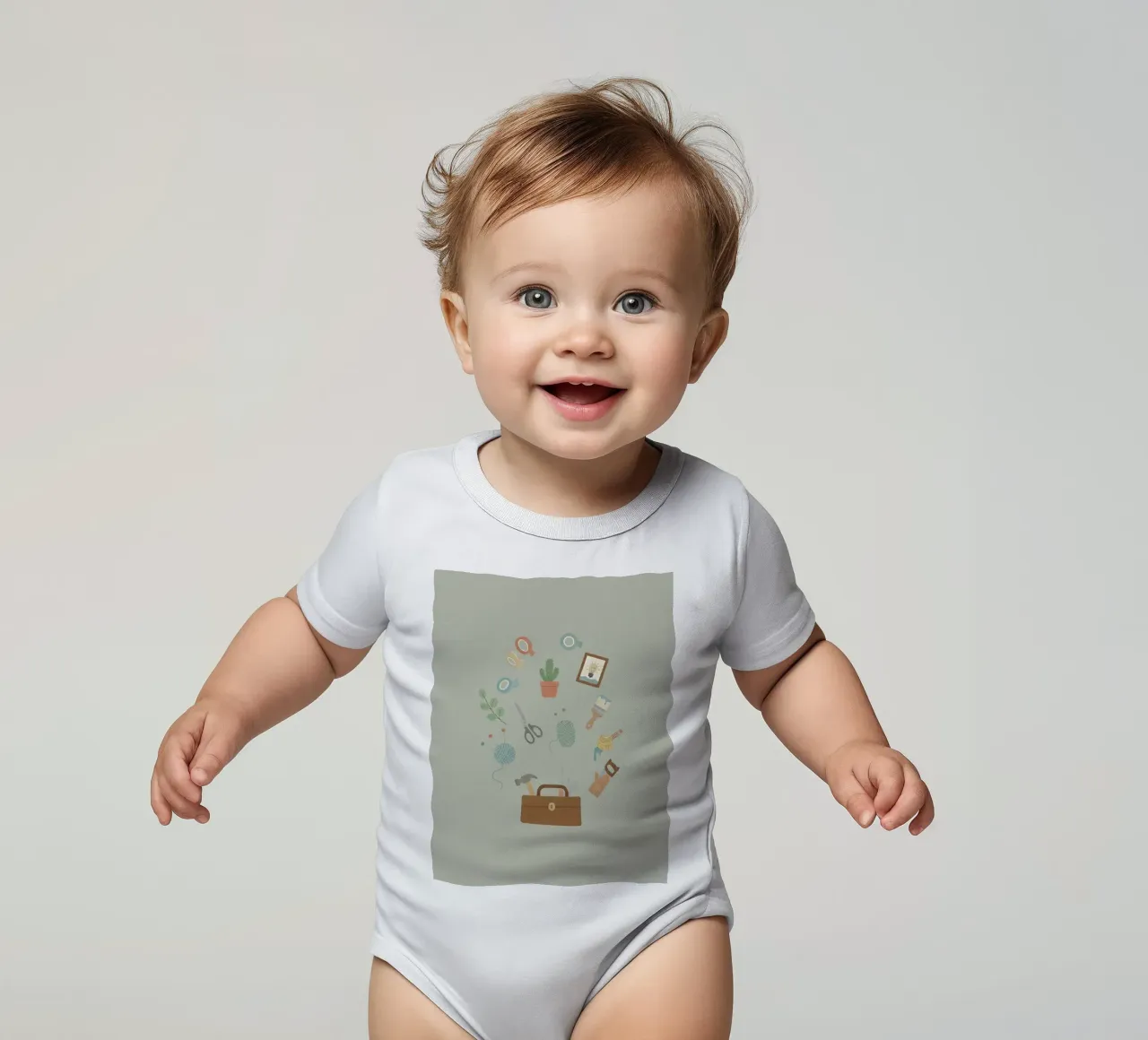 Craft & Create: Rifugio fatto a mano body neonato maniche corte da Wild Colors Gallery