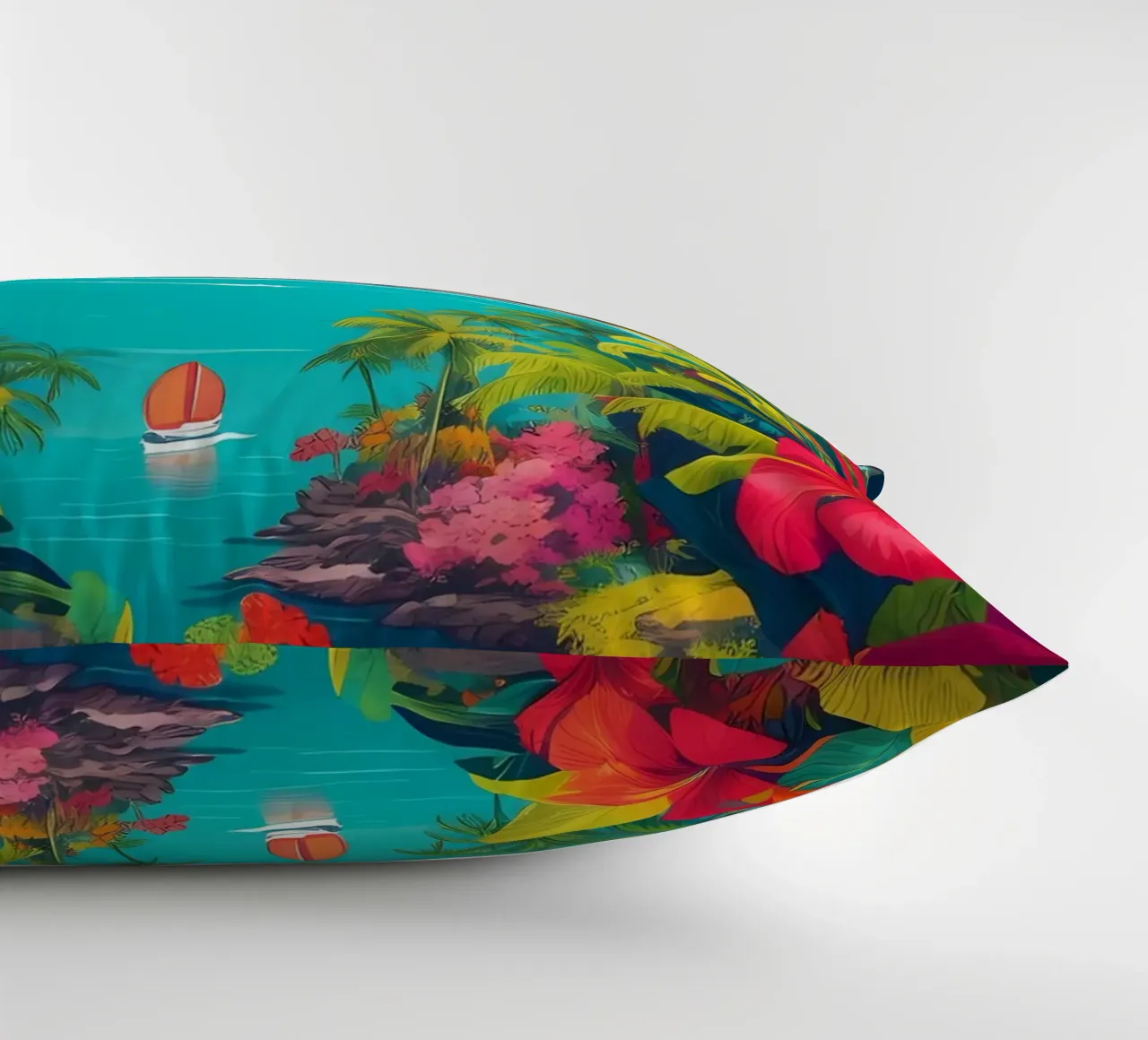 Scena di Moorea cuscino da Charnwood Prints