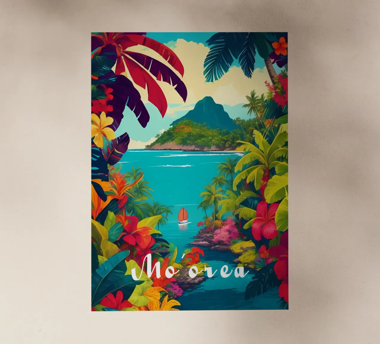 Scena di Moorea pellicola backlit da Charnwood Prints