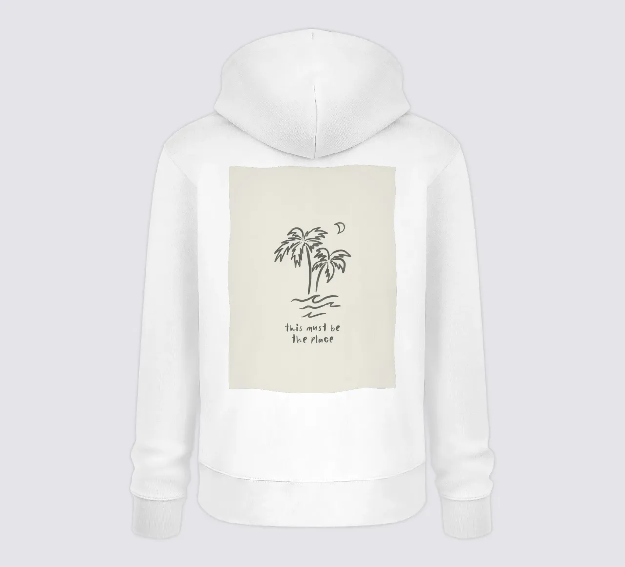 This Must Be The Place minimalista organico boho line art felpa con cappuccio da This Wild Soul - Illustration