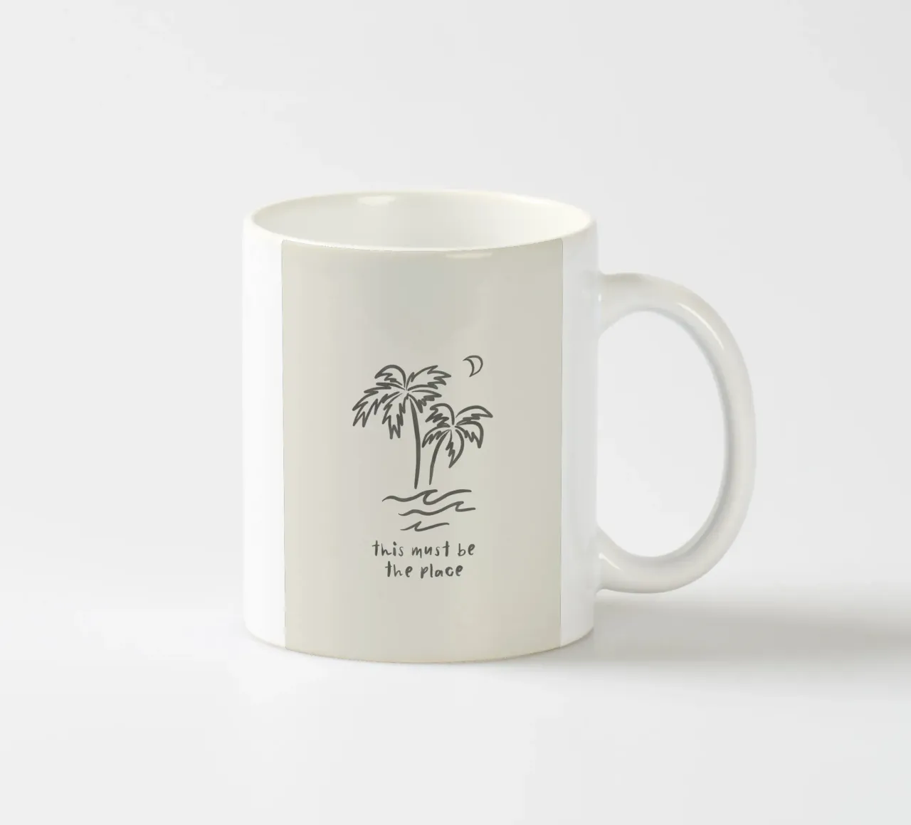 This Must Be The Place minimalista organico boho line art tazza in ceramica da This Wild Soul - Illustration