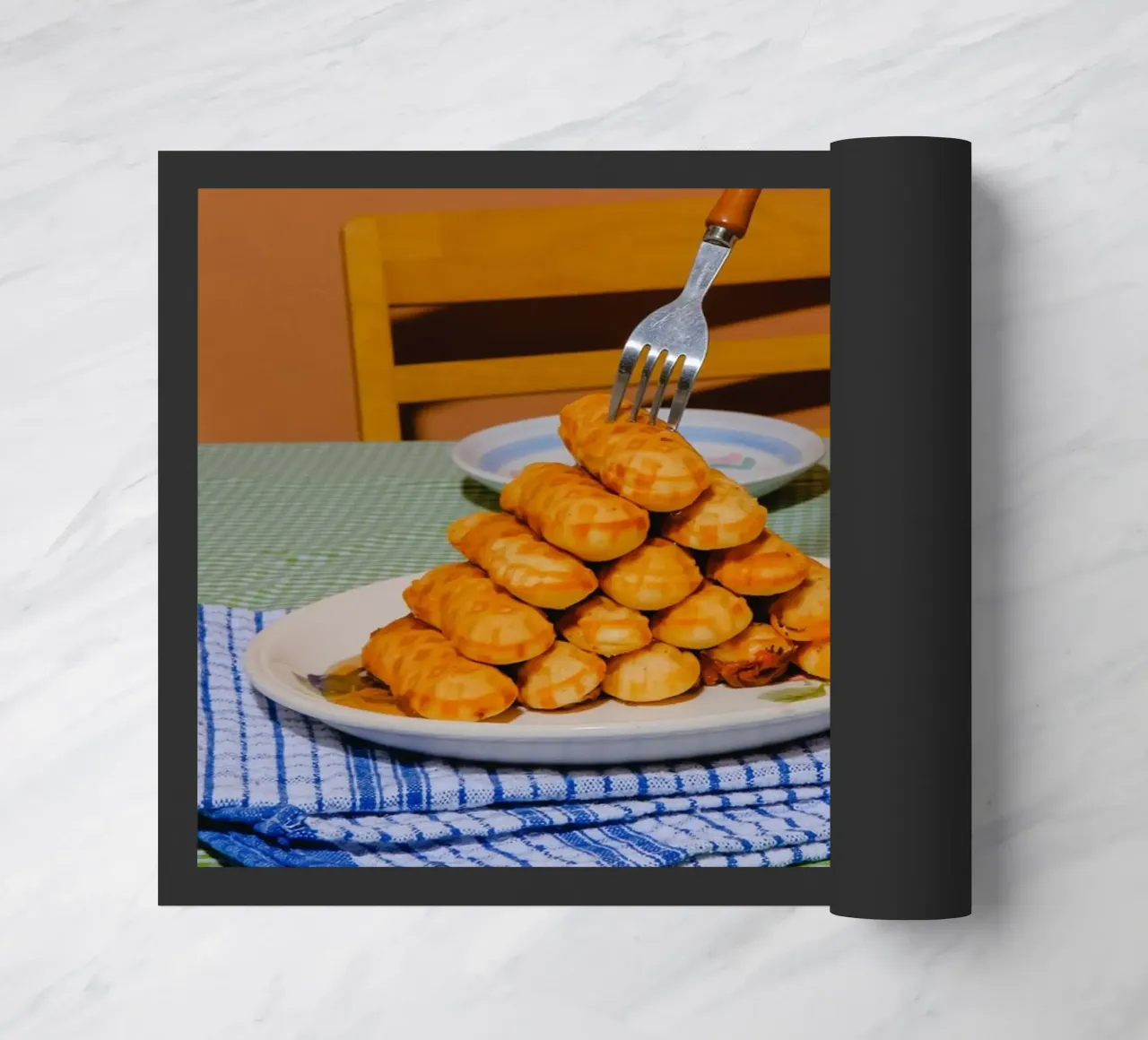 The Golden Stack doormat by Tasty Colors