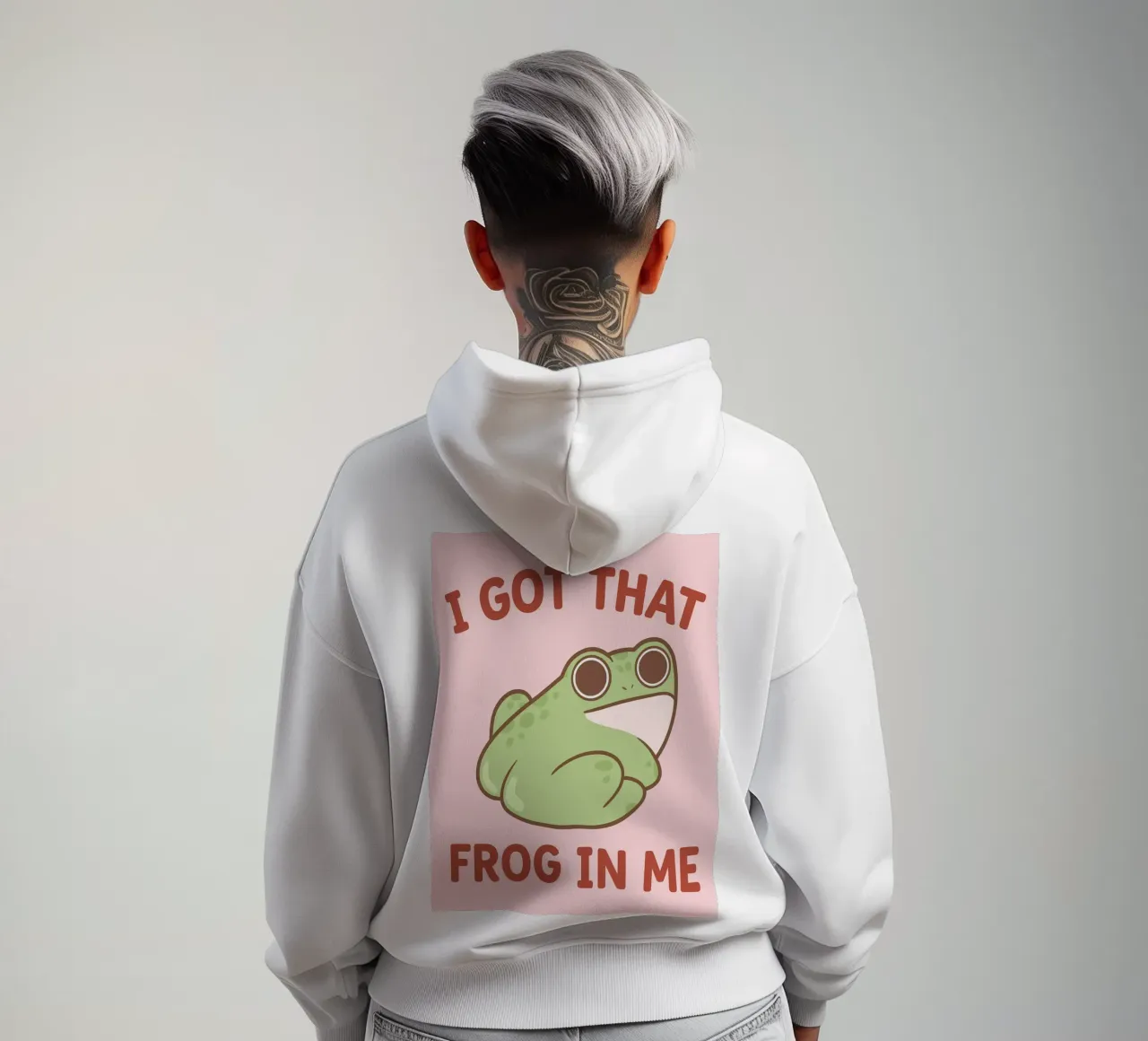 rana in me felpa con cappuccio da bougenfille