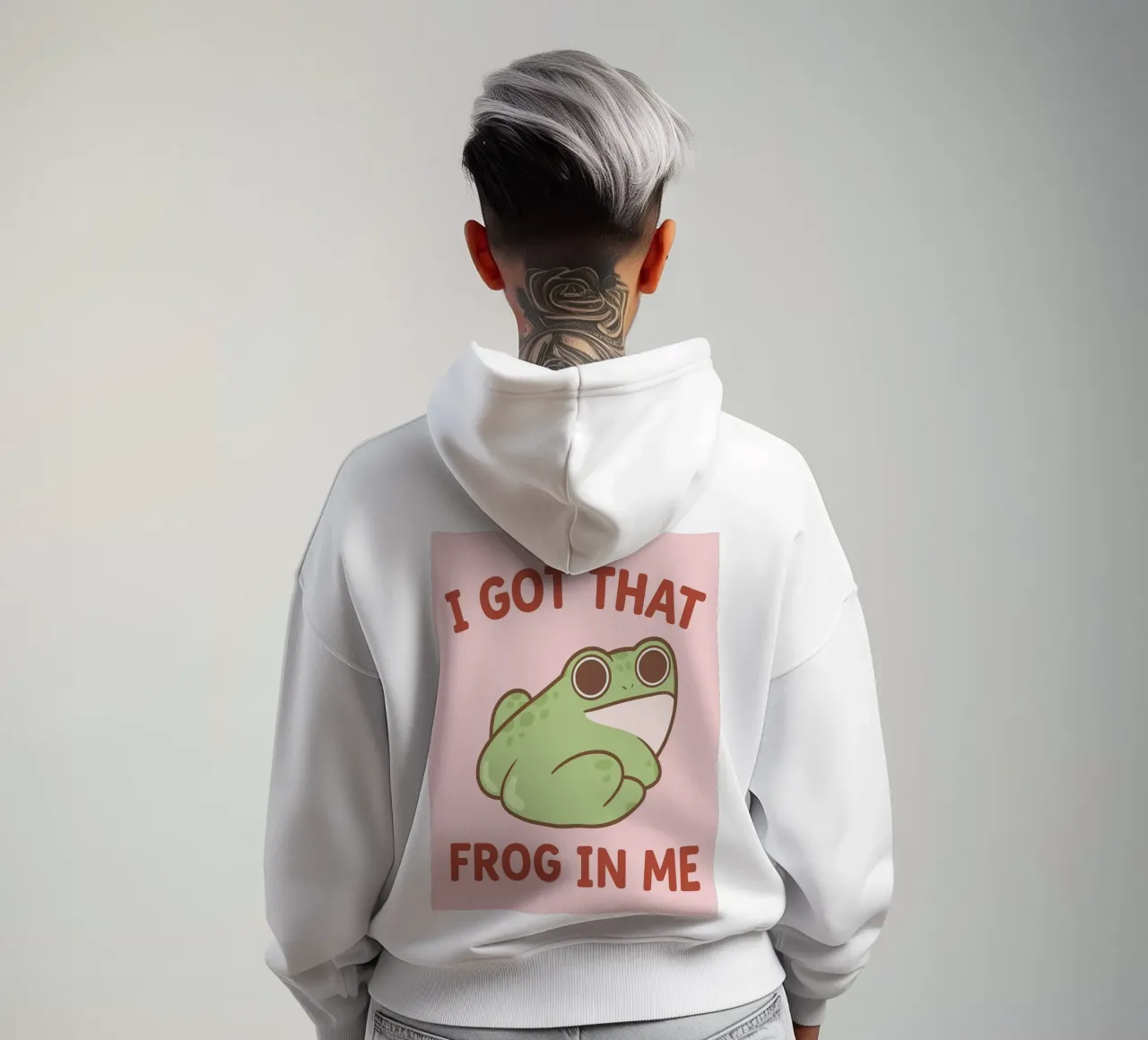 rana in me felpa con cappuccio da bougenfille