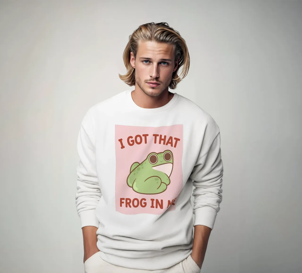 frog in me sweatshirt by bougenfille