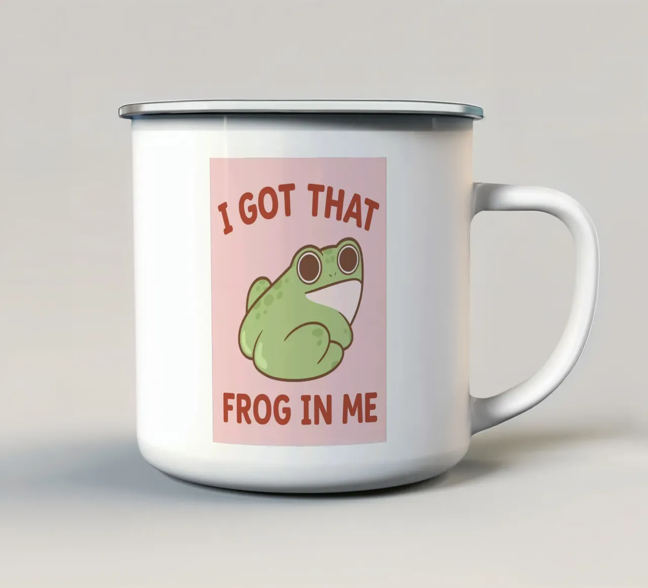 rana in me tazza in smalto da bougenfille