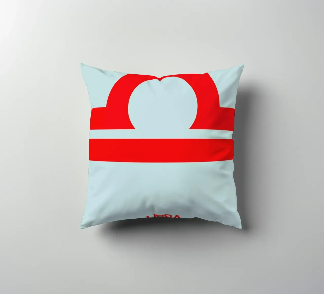 Libra Zodiac Sign Red cuscino da Naxart