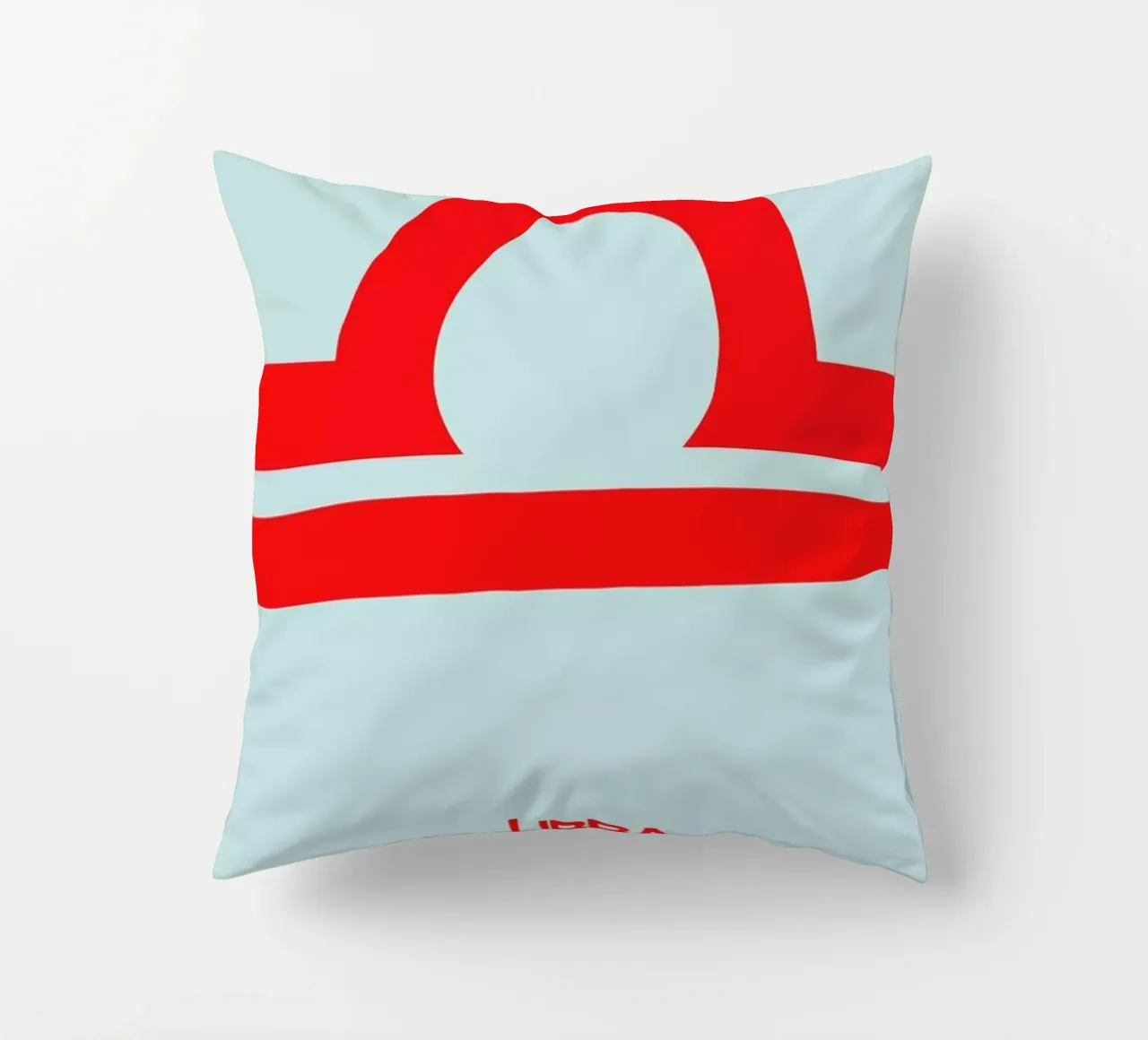 Libra Zodiac Sign Red cuscino da Naxart