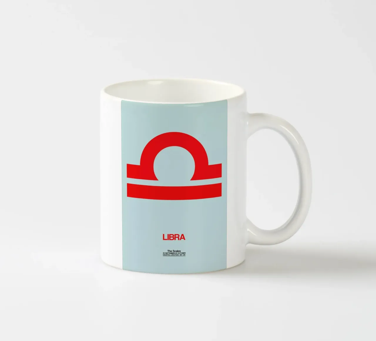 Libra Zodiac Sign Red tazza in ceramica da Naxart