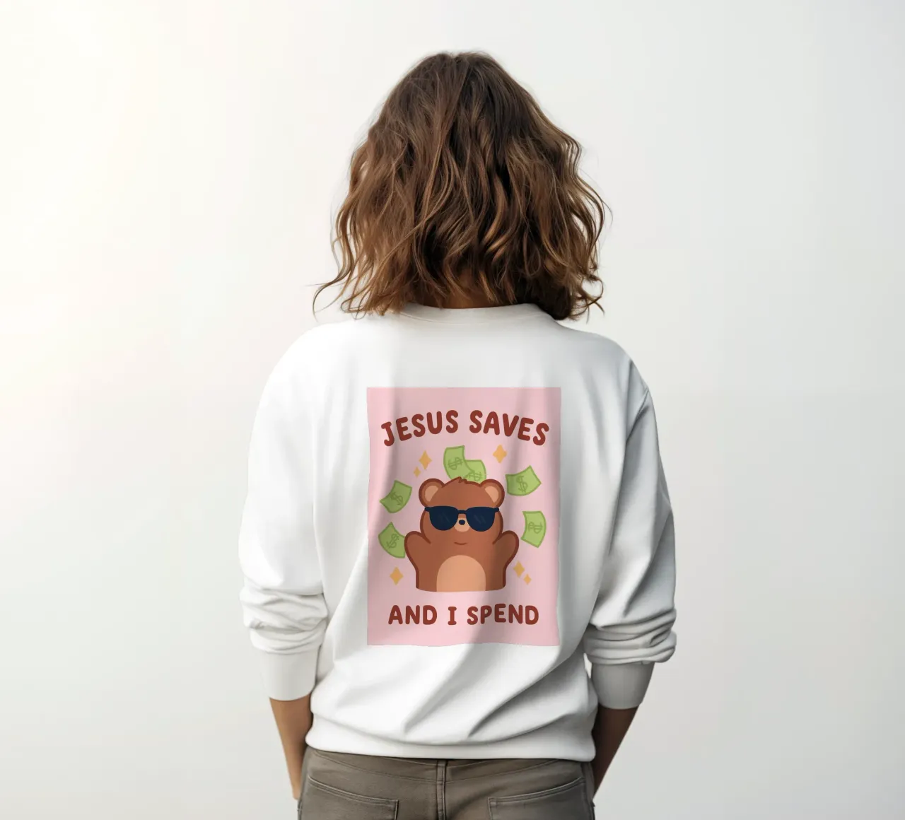 Gesù risparmia e io spendo felpa da bougenfille